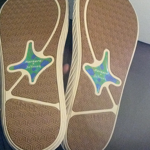 Korkers Fish Flip Dorado Sandals Flip Flops Blue/Green/Yellow Mens 12 main image 4